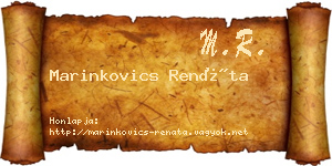 Marinkovics Renáta névjegykártya