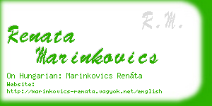 renata marinkovics business card